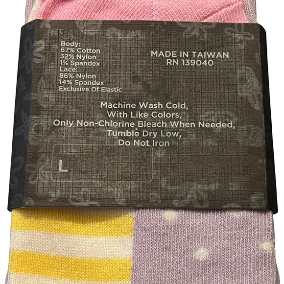 NWT Matilda Jane Enchanted Garden Harper Easter Socks Lace Pastel Girls Large - Picture 7 of 8